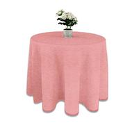 LUA VIKA Falda Mesa Camilla Redonda Chenilla, Ropa Mesa Camilla Redonda, Color Rosa, 90 cm