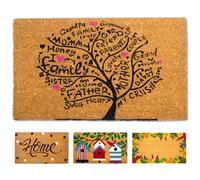 LUA VIKA Felpudo Entrada casa Originales - Árbol - 40x70 cm - Alfombra Entrada casa Exterior e Interior - Felpudo Coco - Resistente y Antideslizante