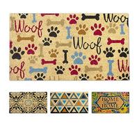 LUA VIKA Felpudo Entrada casa Originales - Huesos - 40x70 cm - Alfombra Entrada casa Exterior e Interior - Felpudo Coco - Resistente y Antideslizante