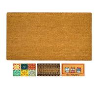 LUA VIKA Felpudo Entrada casa Originales - Liso - 40x70 cm - Alfombra Entrada casa Exterior e Interior - Felpudo Coco - Resistente y Antideslizante