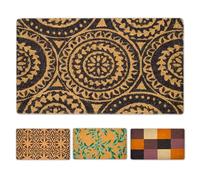 LUA VIKA Felpudo Entrada casa Originales - Mandalas - 40x70 cm - Alfombra Entrada casa Exterior e Interior - Felpudo Coco - Resistente y Antideslizante