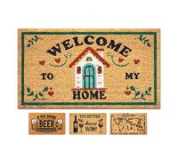 LUA VIKA Felpudo Entrada casa Originales - Welcome to my Home - 40x70 cm - Alfombra Entrada casa Exterior e Interior - Felpudo Coco - Resistente y Antideslizante