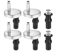 Luabue 4 Piezas Bisagras Tapa WC Kit Universal de Fijación para Asiento de Inodoro Tapa de Inodoro de Acero Inoxidable Tornillos para Asiento Fijación de Asiento de Inodoro