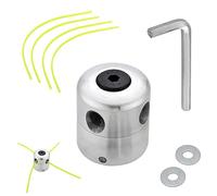 Luabue Cabezal Desbrozadora Universal Cortador de Cabeza de Aluminio Universal Bobina de Jardín Strimmer Cortacéspedes con 4 Líneas de Nylon Líneas Reemplazo Accesorios de Cortacésped Herramienta