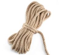 Luabue Cuerda de Yute Gruesa y Resistente Cuerda de Cáñamo 10mm 10 Metros Yute Natural Jardinería Manualidades Embalaje Regalo Decoración Artesanía Floristería