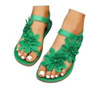 Luadnysin Sandalias Mujer Chanclas Vestir Cuerdas Zapatos Comodos Cuña Don Algodon Pala Trabajo Tacon Trekking De Bajo Planas Sandalia Senderismo Tacón Esparto Plataforma Comodas,Green,Verde,37 EU