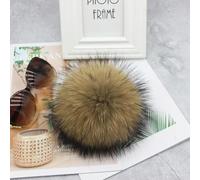 LUAND 2 unids/Lote Grande 15cm DIY Pompones de Piel de Zorro Real Pompones de Piel de Mapache Bolas pompón de Pelo Natural para Sombreros Bolsos Bufandas Accesorios