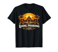 Luang Prabang Laos Puesta de Sol Templo Diseño de Viajes Camiseta