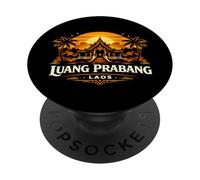 Luang Prabang Laos Puesta de Sol Templo Diseño de Viajes PopSockets PopGrip Adhesivo