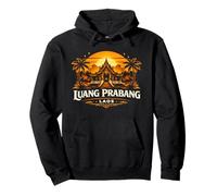 Luang Prabang Laos Puesta de Sol Templo Diseño de Viajes Sudadera con Capucha