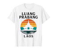 Luang Prabang Laos Vintage Templo Viaje Mekong Río Asia Camiseta