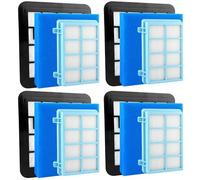 Luazvilkpsar 4 Piezas Kit de Filtros de Vacío, Filtro de Repuesto Compatible con Philips PowerPro Compact, PowerPro City y PowerPro Active, para FC9332 FC9331 FC8010/01 FC9555 FC9550 FC9334 FC9333