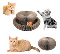 Luazvilkpsar Magic Organ Cat Scratching Board, Juguetes para Gatos Plegable, Rascador para Gatos Carton con Bola de Juguete, Tabla de Rascar para Cat de Cartón Corrugado para Interiores y Exteriores