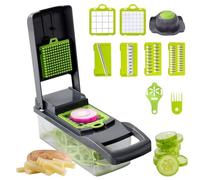 Luazvilkpsar Multifuncional Cortador de Verdura 14 en 1, Mandolina de Cocina Profesional con 6 Cuchillas Acero Inoxidable, Picador de Verduras Patatas Cebolla, Cortadora de Verduras, Vegetable Chopper