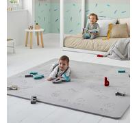LuBabymats - Alfombra Puzzle Infantil para bebés de Foam (EVA), Suelo Extra Acolchado para niños, Color Gris