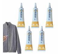 Lube con cremallera: cera de lubricante con cremallera - lubricante con cremallera para ropa - grasa de cremallera lubricante de 5 piezas, adhesión transparente fuerte, reparación multifuncional