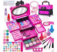 Lubibi Kit de Cosméticos para Niñas, 71 Pcs, Set de Maquillaje Niña, Juguetes de Princesa para Cumpleaños y para Niñas de 3 a 10 Años