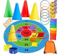 Lubibi Ring Toss Game Set para Niños,Incluye una Bolsa de Mano para un fácil Almacenamiento, Juegos Deportivos de Interior y Exterior para niños, Juegos de Fiesta de cumpleaños en el jardín