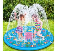Lubibi Splash Pad Tapete de Juegos de Agua 170cm Almohadilla de Aspersor, Juguete de Salpicaduras para Aire Libre Fiesta Jardin Playa para Verano Familar Mascotas Actividades, para Niños unisex.