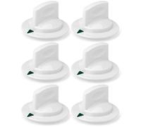 LUBIYACK 6 pomos de repuesto WE1M652 para secadora, perilla de temporizador de control de secadora de plástico, compatible con secadoras GE Hotpoint, sustituye a 1264289 AP3995164 PS1482196 AH1482196
