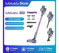 Lubluelu 202 Aspiradora de varilla inalámbrica, liviana, 6 en 1, 27KPa potente sin cable, para alfombras, suelos, pelos de mascotas 202-Purple