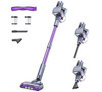 Lubluelu Aspirador Sin Cable 27000pa 235W, Escoba Eléctrica Sin Cable, 50min Autonomía Aspirador con Cepillos Anti Enredo y 2 Filtros, para Suelos Duros Alfombras Pelo de Animal