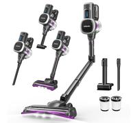 Lubluelu Aspirador Sin Cable 27000pa 235W, Escoba Eléctrica Sin Cable, 50min Autonomía Aspirador con Cepillos Anti Enredo y 2 Filtros, para Suelos Duros Alfombras Pelo de Animal