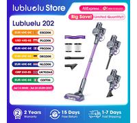 Lubluelu Aspiradora sin Cable 25000pa, Aspirador Escoba sin Cable Potente 220W Batería Extraíble 50min de Autonomía Aspirador con Cepillo Antienredos y 2 Filtros, para Suelos Duros Pelo de Mascota