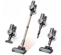 Lubluelu Aspiradora Sin Cable, Ligera y Silenciosa, con Pantalla LED, Motor Potente de 400 W y Succión de 45 kPa, Ideal para Pelo de Mascotas, Alfombras, Suelos Duros y Coche (Vacuum2, Oro)