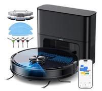 Lubluelu Robot Aspirador con Estación de Autovaciado 4000Pa 3 en 1, Aspiradora Robot con Navegación Láser y Control por App, para Pelos de Mascotas, Alfombras y Suelos Duros (SL60 Pro)