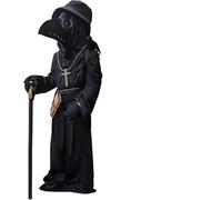 Lubolee Disfraz de Médico de la Peste Para Niño, Disfraces Halloween Niño con Máscara de Cuero, Hat, Guantes, Collar de Madera, Cuaderno y Bastón - Disfraz Halloween Para 8 en 1 (4-5 años)