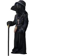 Lubolee Disfraz de Médico de la Peste Para Niño, Disfraces Halloween Niño con Máscara de Cuero, Hat, Guantes, Collar de Madera, Cuaderno y Bastón - Disfraz Halloween Para 8 en 1 (8-10 años)