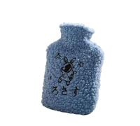 LUBOSE Mini hervidor de agua caliente de dos manos, hervidor de agua caliente suave con tapa, botella de agua caliente con tapa, botella de agua caliente para pies, pequeña botella de agua caliente