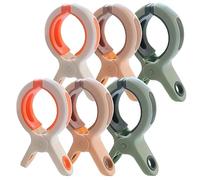 LUBOXIN 6 Piezas Pinzas Grandes para Toallas de Playa, Pinzas para Ropa a Prueba de Viento, Pinzas Sujeta Toallas Playa, Pinza de Ropa de Plástico, para Toallas de Playa, Sábanas, Ropa Pesada y Mantas
