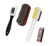 LUBOXIN Juego de 4 Cepillos de Ante para Zapatos, Cepillo Ante, Cepillo para Ante y Nubuck, 2 en 1 Cepillo de Crepe Limpieza con Borrador de Gamuza para el Cuidado de Gamuza, Nubuck, Ante