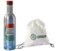 LUBRIALPHA Aditivo Limpieza Aceite Motor Auto Cambio de Aceite lubricante Castrol Engine Shampoo con Bolsa Multiusos 3pz x 300ml
