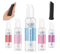 Lubricante Base Agua 175 ml de Sabores| Lubricante Íntimo con Tapón de Seguridad |Gel Lubricante Duradero y Comestible | Para Parejas| Mini Bala USB (Sin fragancia)