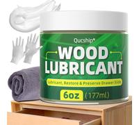 Lubricante de madera y cera de madera de 6 onzas, lubricante para bisagras de puertas y cajones deslizantes, cera para cajones, restaura y mantiene el tobogán de madera, pasta de cera para madera,
