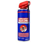Lubricante de Silicona en Spray 400 ml, Multiusos con Cánula de Precisión, para Ventanas, Puertas Correderas, Guías, Plásticos y Gomas, Protección frente al Agua y la Humedad, Pack de 1