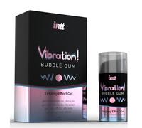 Lubricante Gel Líquido Estimulante Bubble Gum 15ml - Vibración y Sensaciones Intensificadas, Sabor Dulce a Chicle, Besable, Uso Cómodo con Dosificador