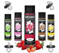 Lubricante íntimo con sabores |Aceite de masaje Efecto Calor 100 ml | Lubricante íntimo comestible | Gel para masajes eróticos | Para Parejas | Base agua Ultra Deslizante (Fresa)