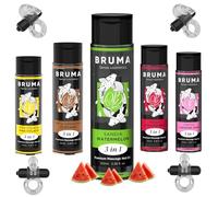 Lubricante íntimo con sabores |Aceite de masaje Efecto Calor 100 ml | Lubricante íntimo comestible | Gel para masajes eróticos | Para Parejas | Base agua Ultra Deslizante (Sandia)