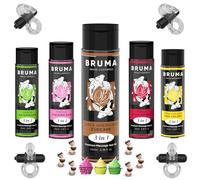 Lubricante íntimo con sabores |Aceite de masaje Efecto Calor 100 ml | Lubricante íntimo comestible | Gel para masajes eróticos | Para Parejas | Base agua Ultra Deslizante (Cup Cake)