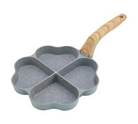 Lubrol SartéN de 4 Huevos con Forma de CorazóN, TréBol de Cuatro Hojas, SartéN de CeráMica Antiadherente para Huevos, Mini Escalfador de Huevos, SartéN de Aluminio Antiadherente, Verde