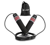 Lubur Sports Comba - cuerda para saltar con agarre ergonómico antideslizante - cuerda para saltar ajustable - cuerda para saltar de acero con bolsa de transporte