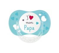 Luc et Lea Chupete Silicona J'Aime Mon Papa +6 Meses 1 ud