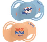Luc Et Lea Collection Chupete Extra-Fin +18 M C6 Super Héroe 2 uds