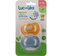 Luc et Léa Set Nature Chupete Tetina Extra Fina 6-18 m 2 uds