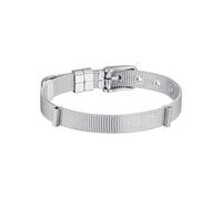 Luca Barra Pulsera de mujer de la colección Be Charms Pulsera de acero con malla Milano. Longitud: 21,5 cm ajustable. Ancho: 8 mm. Referencia: bk2206, 215 cm, Acero aleado