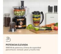 Luca Batidora multifuncional 1000 W 3 L Velocidad continua 6 modos Klarstein